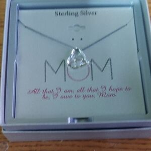 Sterling Silver Mom Necklace